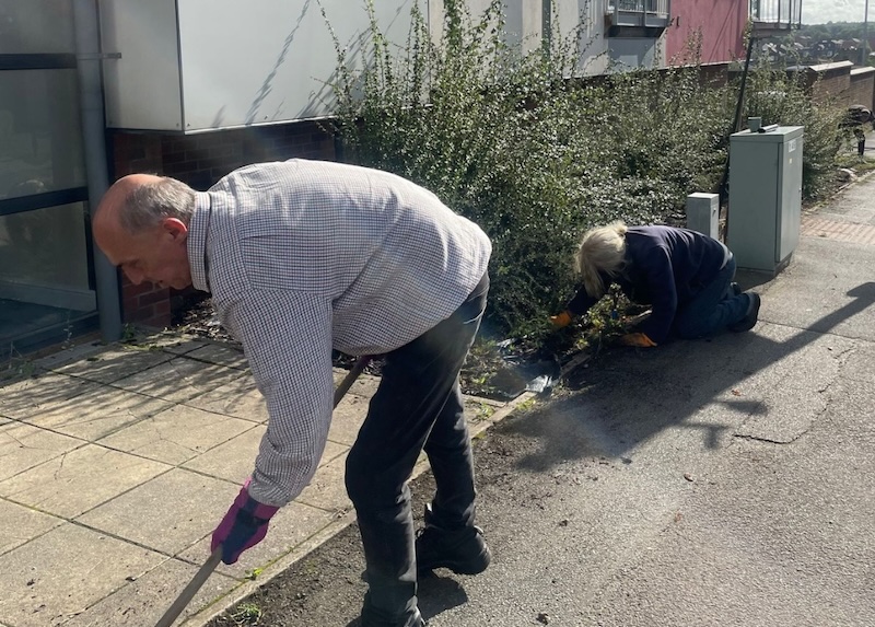 Customer keeping our areas tidy and helping Brighter Futures being a welcoming place for everyone.